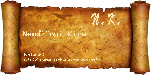Neményi Kira névjegykártya
